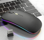 RGB Wireless Mouse – Silent Click, Dual Mode (Bluetooth & 2.4G)