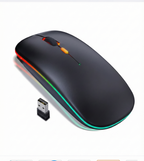 RGB Wireless Mouse – Silent Click, Dual Mode (Bluetooth & 2.4G)
