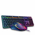 RGB Gaming Keyboard & Mouse Combo – Mechanical Feel, Waterproof | Free Mousepad