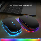 RGB Wireless Mouse – Silent Click, Dual Mode (Bluetooth & 2.4G)