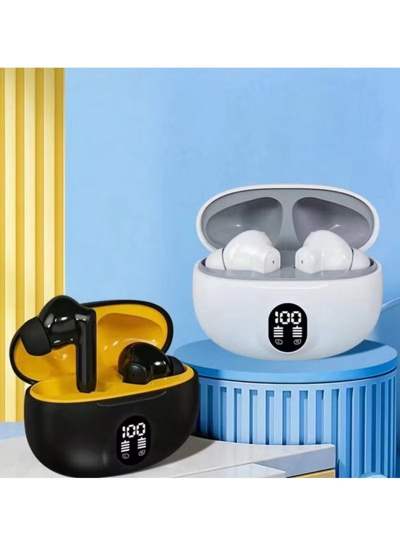 TWS Wireless Earbuds with LED Display – Bluetooth 5.3, ENC Noise Cancellation, HiFi Stereo, Built-in Mic
