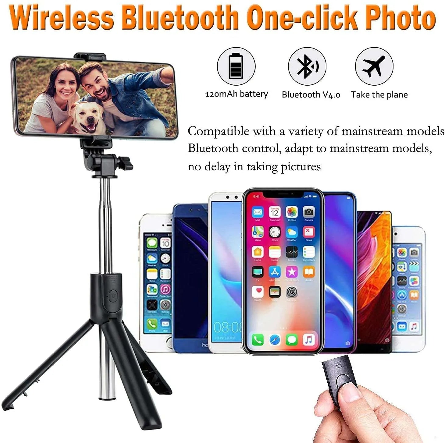 4-in-1 Wireless Selfie Stick Tripod – Stable Videos & Perfect Lighting Anywhere